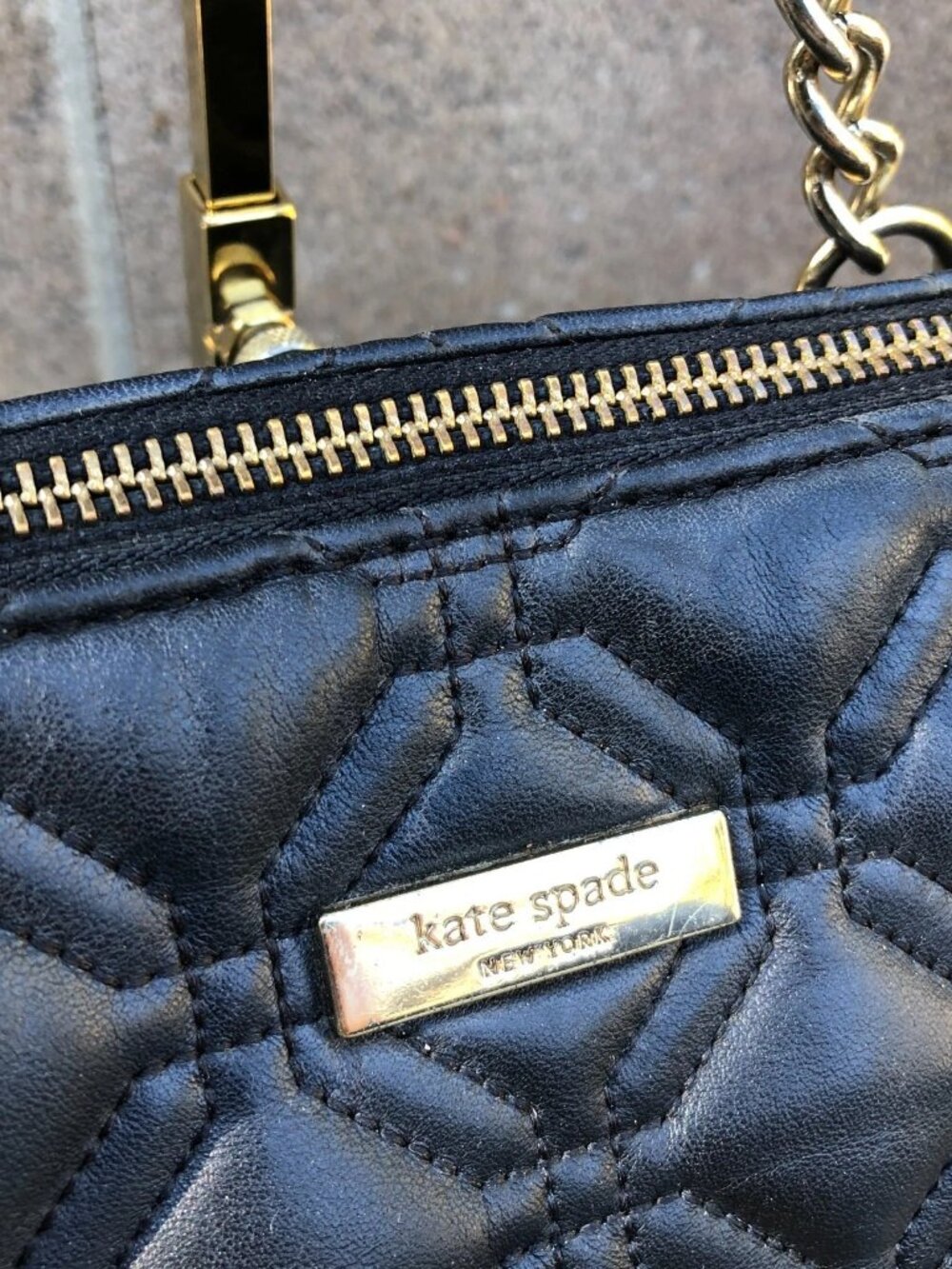 KATE SPADE Rachelle Astor Quilted Court Purse Women's Shoulder Bag Leather - Picture 6 of 16